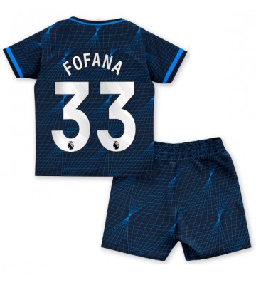 Chelsea Wesley Fofana #33 Replika Babytøj Udebanesæt Børn 2023-24 Kortærmet (+ Korte bukser)